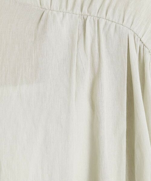 THE SHOP TK / ザ ショップ ティーケー シャツ・ブラウス | 麻調シアーフリルギャザーブラウス【洗える】 | 詳細4