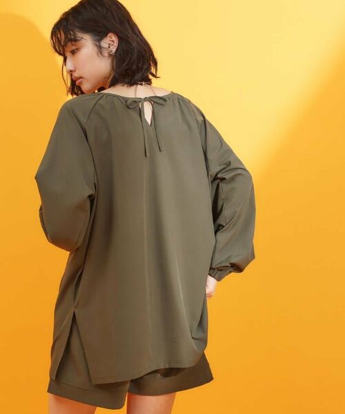 THE SHOP TK / ザ ショップ ティーケー シャツ・ブラウス | 【mizugiwa/ラッシュガード】ギャザーチュニック/前後2WAY/セットアップ可/接触冷感/UV/洗濯機OK | 詳細10