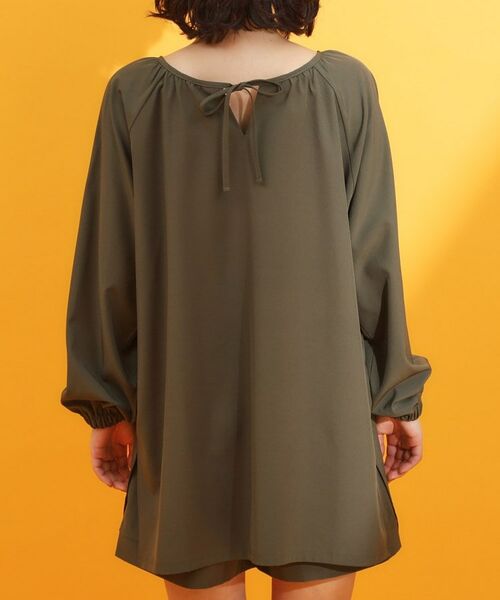 THE SHOP TK / ザ ショップ ティーケー シャツ・ブラウス | 【mizugiwa/ラッシュガード】ギャザーチュニック/前後2WAY/セットアップ可/接触冷感/UV/洗濯機OK | 詳細16