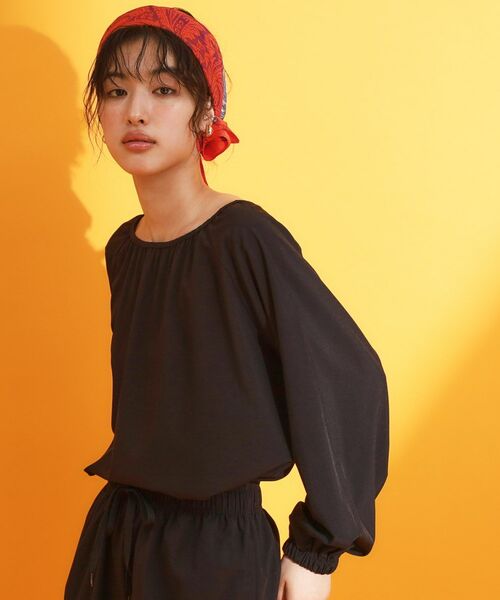 THE SHOP TK / ザ ショップ ティーケー シャツ・ブラウス | 【mizugiwa/ラッシュガード】ギャザーチュニック/前後2WAY/セットアップ可/接触冷感/UV/洗濯機OK | 詳細2