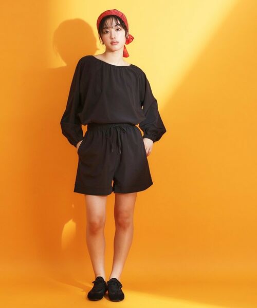 THE SHOP TK / ザ ショップ ティーケー シャツ・ブラウス | 【mizugiwa/ラッシュガード】ギャザーチュニック/前後2WAY/セットアップ可/接触冷感/UV/洗濯機OK | 詳細5