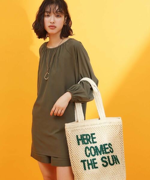 THE SHOP TK / ザ ショップ ティーケー シャツ・ブラウス | 【mizugiwa/ラッシュガード】ギャザーチュニック/前後2WAY/セットアップ可/接触冷感/UV/洗濯機OK | 詳細8