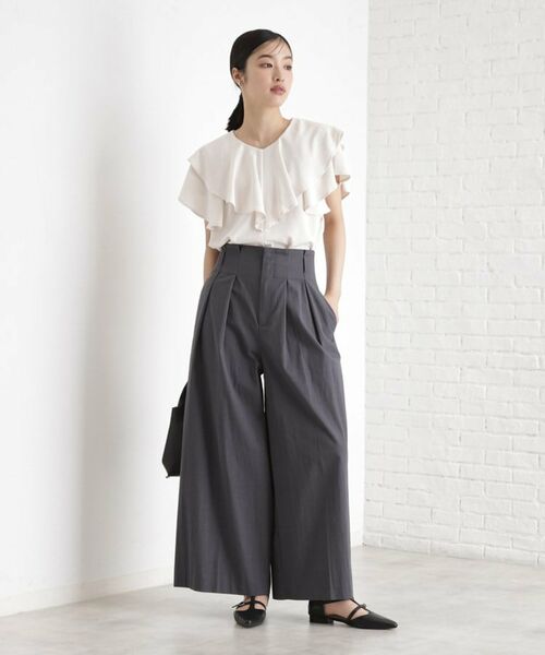 THE SHOP TK / ザ ショップ ティーケー シャツ・ブラウス | 【ONOFF活躍】フリルデザインブラウス/セットアップ可 | 詳細10