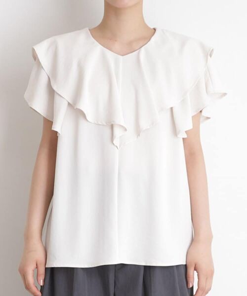 THE SHOP TK / ザ ショップ ティーケー シャツ・ブラウス | 【ONOFF活躍】フリルデザインブラウス/セットアップ可 | 詳細13