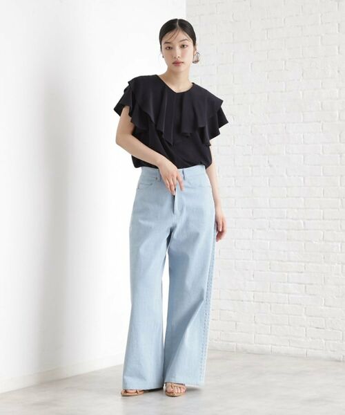 THE SHOP TK / ザ ショップ ティーケー シャツ・ブラウス | 【ONOFF活躍】フリルデザインブラウス/セットアップ可 | 詳細7