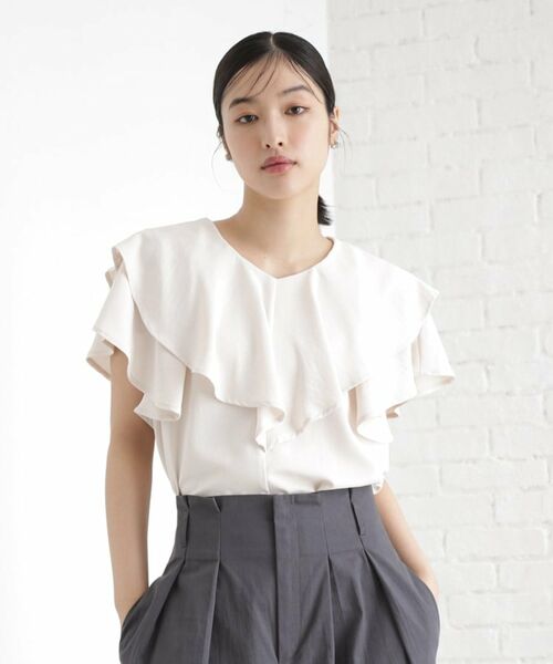 THE SHOP TK / ザ ショップ ティーケー シャツ・ブラウス | 【ONOFF活躍】フリルデザインブラウス/セットアップ可 | 詳細9