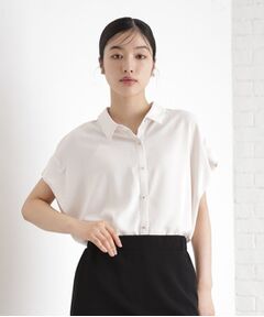 THE SHOP TK / ザ ショップ ティーケー シャツ・ブラウス | コットンライクブラウス【接触冷感/洗濯機OK/UV/セットアップ可】