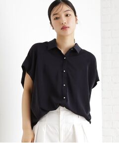 THE SHOP TK / ザ ショップ ティーケー シャツ・ブラウス | コットンライクブラウス【接触冷感/洗濯機OK/UV/セットアップ可】