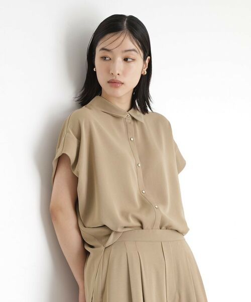 THE SHOP TK / ザ ショップ ティーケー シャツ・ブラウス | コットンライクブラウス【接触冷感/洗濯機OK/UV/セットアップ可】 | 詳細10