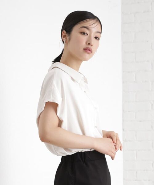 THE SHOP TK / ザ ショップ ティーケー シャツ・ブラウス | コットンライクブラウス【接触冷感/洗濯機OK/UV/セットアップ可】 | 詳細2