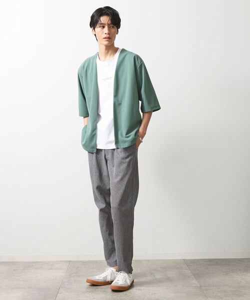 THE SHOP TK / ザ ショップ ティーケー カーディガン・ボレロ | 梨地アンサンブルカーディガン　五分袖カーディガン＋半袖Tシャツセット/マシンウォッシャブル | 詳細7