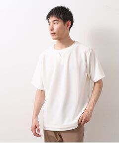 THE SHOP TK / ザ ショップ ティーケー Tシャツ | ツイルキーネック半袖Tシャツ 【接触冷感/洗濯機OK】