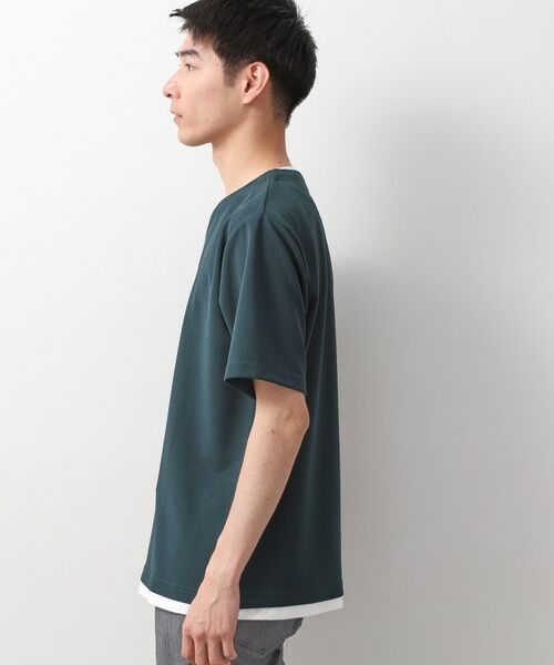 THE SHOP TK / ザ ショップ ティーケー Tシャツ | ツイルキーネック半袖Tシャツ 【接触冷感/洗濯機OK】 | 詳細13