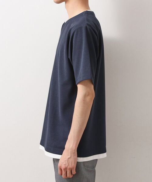 THE SHOP TK / ザ ショップ ティーケー Tシャツ | ツイルキーネック半袖Tシャツ 【接触冷感/洗濯機OK】 | 詳細18