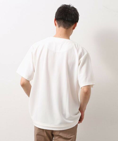 THE SHOP TK / ザ ショップ ティーケー Tシャツ | ツイルキーネック半袖Tシャツ 【接触冷感/洗濯機OK】 | 詳細2