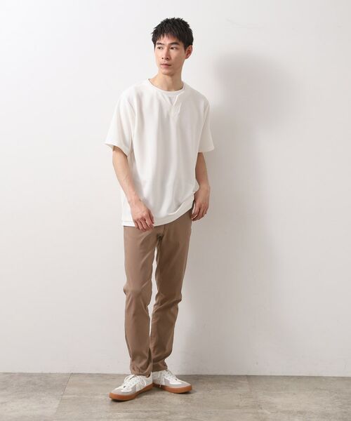 THE SHOP TK / ザ ショップ ティーケー Tシャツ | ツイルキーネック半袖Tシャツ 【接触冷感/洗濯機OK】 | 詳細3