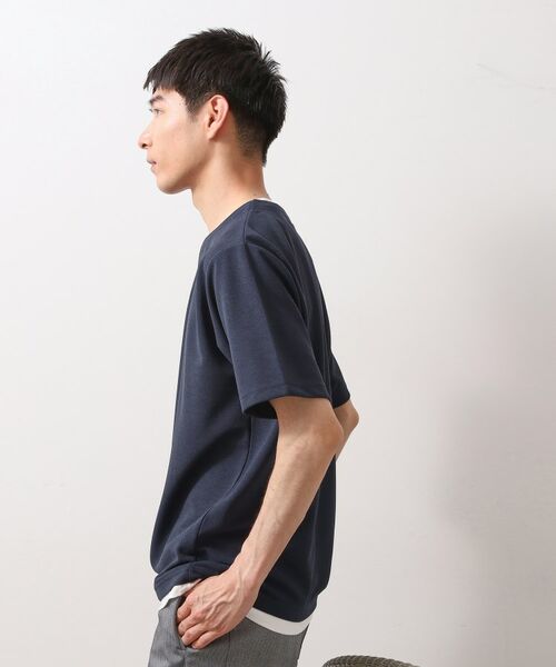 THE SHOP TK / ザ ショップ ティーケー Tシャツ | ツイルキーネック半袖Tシャツ 【接触冷感/洗濯機OK】 | 詳細5