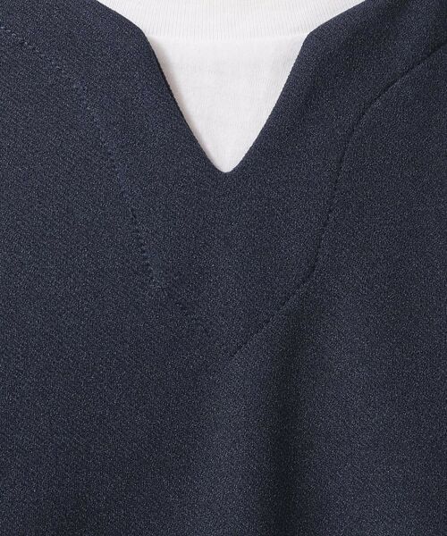 THE SHOP TK / ザ ショップ ティーケー Tシャツ | ツイルキーネック半袖Tシャツ 【接触冷感/洗濯機OK】 | 詳細8