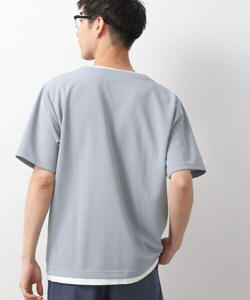 THE SHOP TK / ザ ショップ ティーケー Tシャツ | ツイルキーネック半袖Tシャツ 【接触冷感/洗濯機OK】 | 詳細9