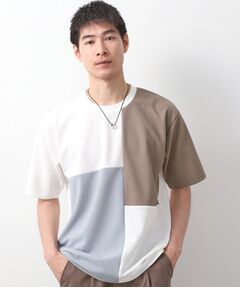 THE SHOP TK / ザ ショップ ティーケー Tシャツ | ツイルブロッキング半袖Tシャツ