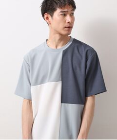 THE SHOP TK / ザ ショップ ティーケー Tシャツ | ツイルブロッキング半袖Tシャツ