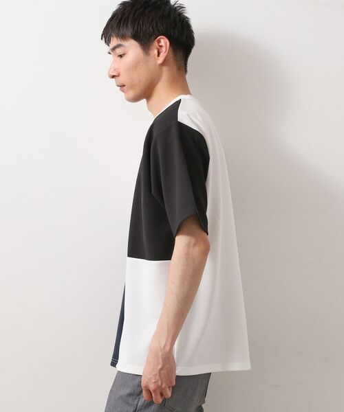 THE SHOP TK / ザ ショップ ティーケー Tシャツ | ツイルブロッキング半袖Tシャツ | 詳細1