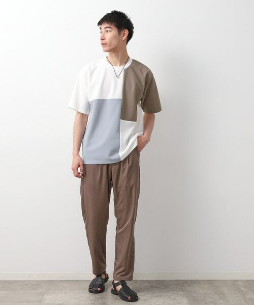 THE SHOP TK / ザ ショップ ティーケー Tシャツ | ツイルブロッキング半袖Tシャツ | 詳細11