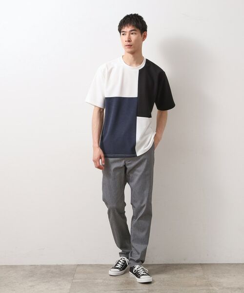 THE SHOP TK / ザ ショップ ティーケー Tシャツ | ツイルブロッキング半袖Tシャツ | 詳細3