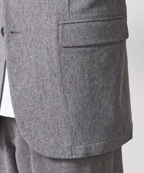 THE SHOP TK / ザ ショップ ティーケー テーラードジャケット | シャリルジャージジャケット　洗濯機OK/吸水速乾/イージーケア/セットアップ可 | 詳細14