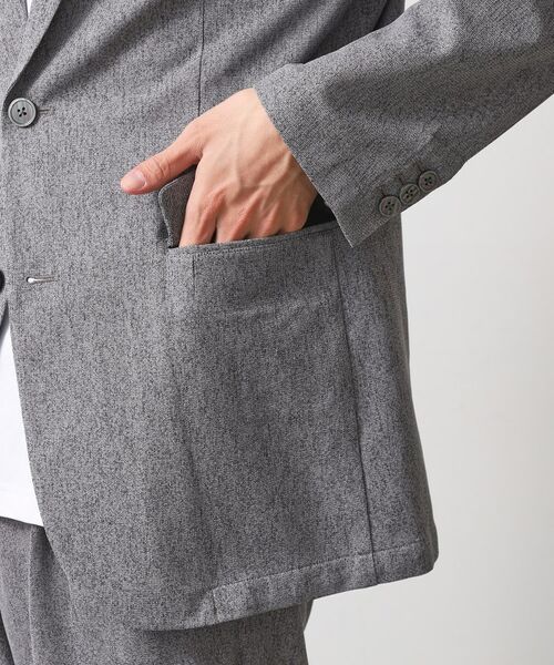 THE SHOP TK / ザ ショップ ティーケー テーラードジャケット | シャリルジャージジャケット　洗濯機OK/吸水速乾/イージーケア/セットアップ可 | 詳細15