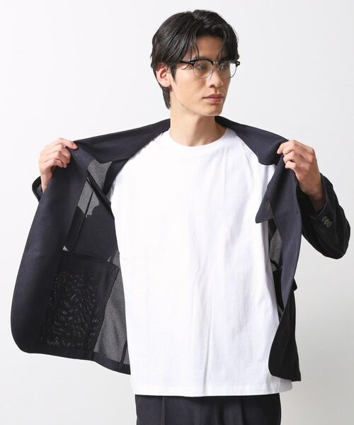 THE SHOP TK / ザ ショップ ティーケー テーラードジャケット | シャリルジャージジャケット　洗濯機OK/吸水速乾/イージーケア/セットアップ可 | 詳細5