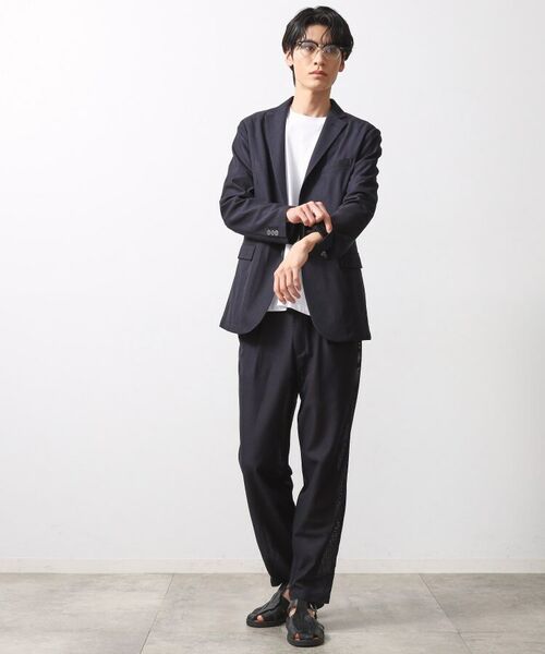 THE SHOP TK / ザ ショップ ティーケー テーラードジャケット | シャリルジャージジャケット　洗濯機OK/吸水速乾/イージーケア/セットアップ可 | 詳細7