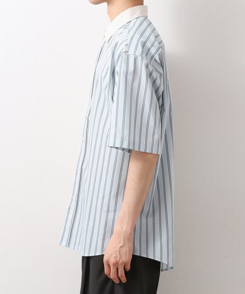 THE SHOP TK / ザ ショップ ティーケー シャツ・ブラウス | ブロードパネルストライプ半袖シャツ 洗濯機OK／サスティナブル素材 | 詳細10