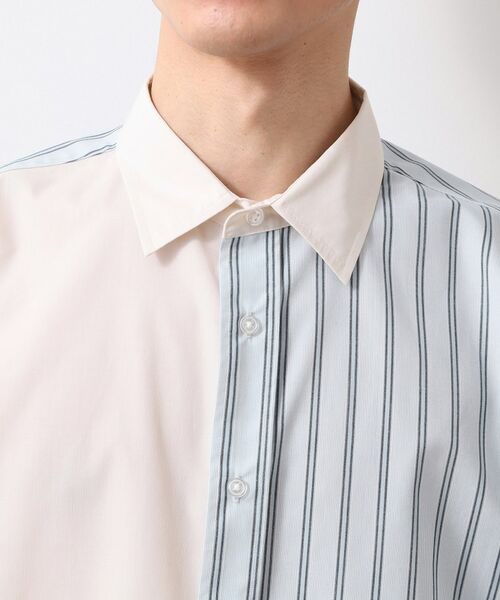 THE SHOP TK / ザ ショップ ティーケー シャツ・ブラウス | ブロードパネルストライプ半袖シャツ 洗濯機OK／サスティナブル素材 | 詳細12