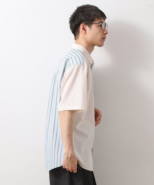 THE SHOP TK / ザ ショップ ティーケー シャツ・ブラウス | ブロードパネルストライプ半袖シャツ 洗濯機OK／サスティナブル素材 | 詳細2