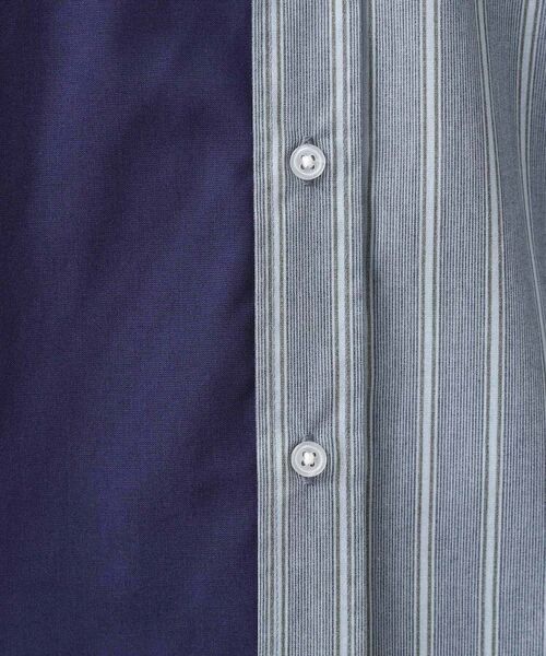 THE SHOP TK / ザ ショップ ティーケー シャツ・ブラウス | ブロードパネルストライプ半袖シャツ 洗濯機OK／サスティナブル素材 | 詳細8
