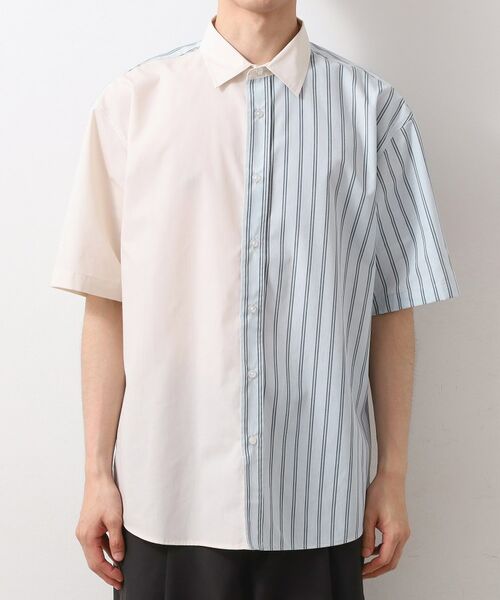 THE SHOP TK / ザ ショップ ティーケー シャツ・ブラウス | ブロードパネルストライプ半袖シャツ 洗濯機OK／サスティナブル素材 | 詳細9