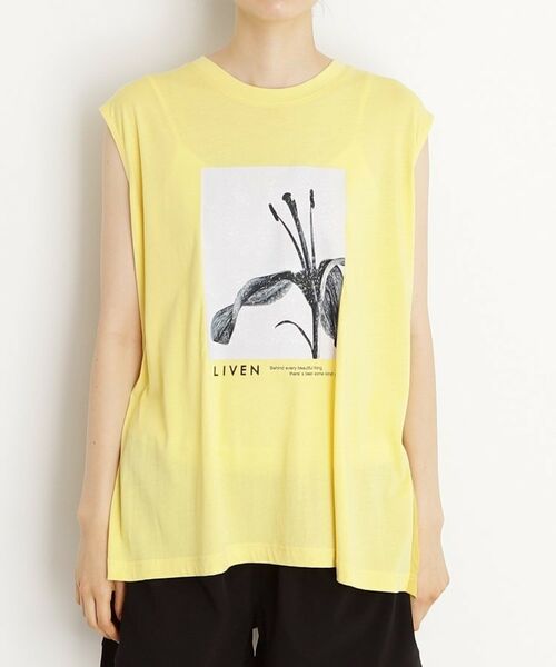 THE SHOP TK / ザ ショップ ティーケー Tシャツ | 異素材切替フォトプリントTシャツ【洗える】 | 詳細13