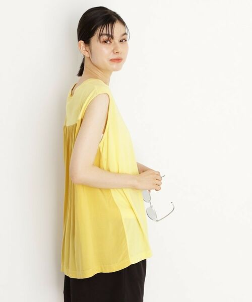 THE SHOP TK / ザ ショップ ティーケー Tシャツ | 異素材切替フォトプリントTシャツ【洗える】 | 詳細5