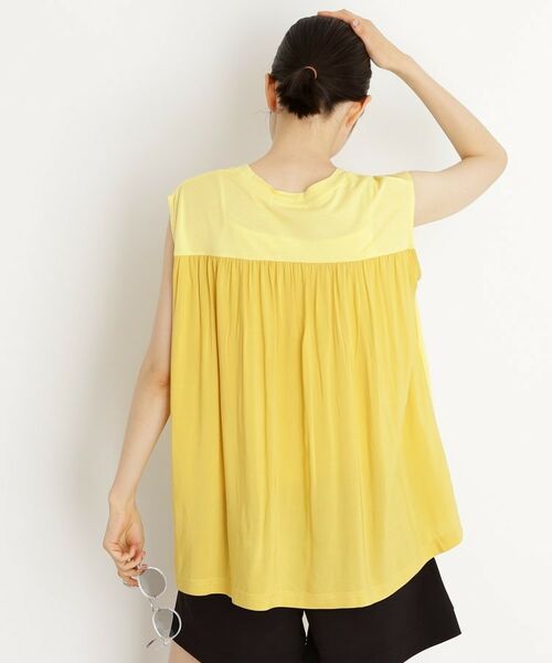 THE SHOP TK / ザ ショップ ティーケー Tシャツ | 異素材切替フォトプリントTシャツ【洗える】 | 詳細6