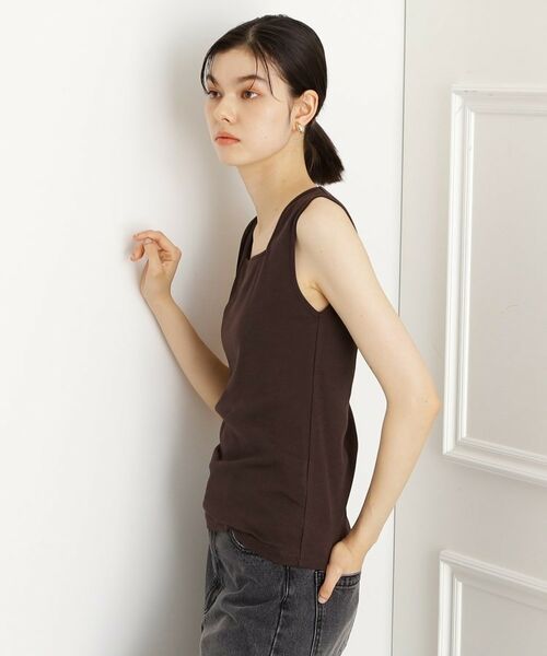THE SHOP TK / ザ ショップ ティーケー キャミソール・チューブトップ | 【インナーに最適】2WAYスクエアタンク | 詳細13