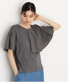 THE SHOP TK / ザ ショップ ティーケー カットソー | アシメケープ風プルオーバー【接触冷感/洗濯機OK】