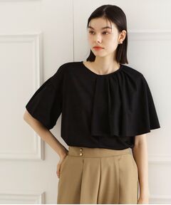 THE SHOP TK / ザ ショップ ティーケー カットソー | アシメケープ風プルオーバー【接触冷感/洗濯機OK】