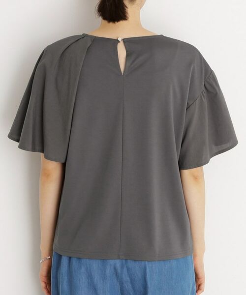 THE SHOP TK / ザ ショップ ティーケー カットソー | アシメケープ風プルオーバー【接触冷感/洗濯機OK】 | 詳細15