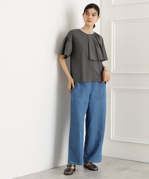 THE SHOP TK / ザ ショップ ティーケー カットソー | アシメケープ風プルオーバー【接触冷感/洗濯機OK】 | 詳細7