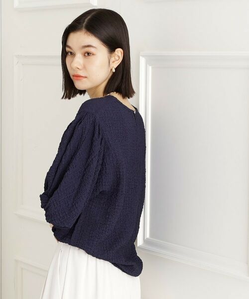 THE SHOP TK / ザ ショップ ティーケー カットソー | 【人気デザイン再入荷】ポコポコ袖タックプルオーバー/体型カバー/洗濯機OK | 詳細14