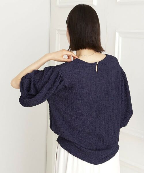 THE SHOP TK / ザ ショップ ティーケー カットソー | 【人気デザイン再入荷】ポコポコ袖タックプルオーバー/体型カバー/洗濯機OK | 詳細15
