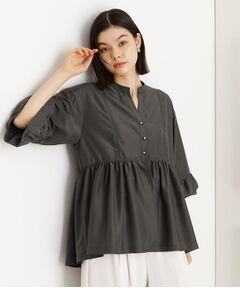 THE SHOP TK / ザ ショップ ティーケー シャツ・ブラウス | フリルチュニックブラウス【洗濯機OK】