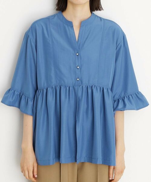 THE SHOP TK / ザ ショップ ティーケー シャツ・ブラウス | フリルチュニックブラウス【洗濯機OK】 | 詳細13