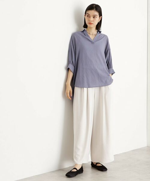 THE SHOP TK / ザ ショップ ティーケー シャツ・ブラウス | 後ろギャザーシアーシャツ【体型カバー／洗える】 | 詳細11